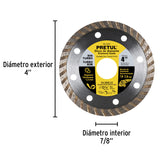 DISCO DE DIAMANTE DE 4 X 1.2 MM RIN TURBO PRETUL