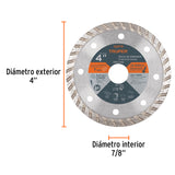 DISCO DIAMANTE 4' RIN TURBO