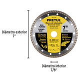 DISCO DE DIAMANTE DE 7 X 1.6 MM RIN TURBO PRETUL