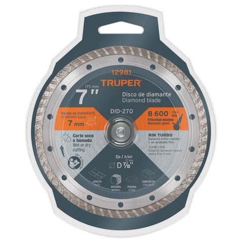 DISCO DIAMANTE 7' RIN TURBO