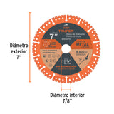 DISCO DE DIAMANTE 7" CORTE METAL