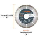DISCO DE DIAMANTE, 4" CORTE PORCELANATO