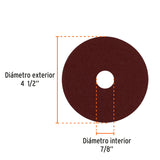 DISCO DE LIJA 4-1/2',CON RESPALDO DE FIBRA,GRANO 120 POR PIEZA