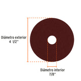 DISCO LIJA 4',FIBRA,GRANO 80 POR CAJA C/5 PZ