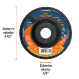 DISCO 4-1/2' LAMINADO RESPALDO PLASTICO GRANO 40 CENTRO 7/8'
