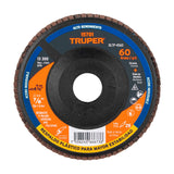 DISCO 4-1/2' LAMINADO RESPALDO PLASTICO GRANO 60 CENTRO 7/8'