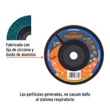 DISCO 7' LAMINADO RESPALDO PLASTICO GRANO 120 CENTRO 7/8'