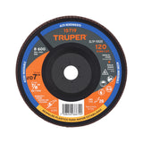 DISCO 7' LAMINADO RESPALDO PLASTICO GRANO 120 CENTRO 7/8'