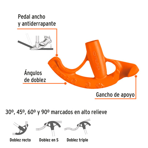 DOBLADOR DE TUBO CONDUIT 3/4 & 1/2'