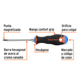 DESARMADOR PHILLIPS 1/4'X4' MANGO BICOLO
