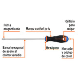 DESARMADOR PHILLIPS 1/8'X6' MANGO BICOLO