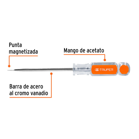 DESARMADOR PLANO BARRA REDONDA 1/4'X4'