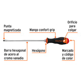 DESARMADOR PLANO 1/4' X 8' MANGO COMFORT GRIP, TRUPER