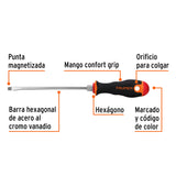 DESARMADOR PLANO 3/16' X 6' MANGO COMFORT GRIP, TRUPER