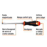 DESARMADOR PLANO 5/16'X6' MANGO BICOLOR