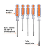 JGO DESARMADORES PLANOS/PHILLIPS 5 PZAS