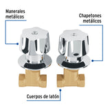 JGO 2 LLAVES EMPOTRAR ROSCABLES C/MANERALES METALICOS,BASIC