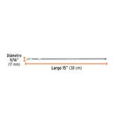EXTENSISN CUADRO 1/2' PARA MATRACA, LARGO 15', TRUPER