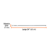 EXTENSIÓN DE 24' PARA MATRACA PARA DADOS CUADRO 1/2'
