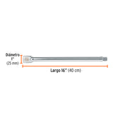 EXTENSION DE 16' PARA CUADRO MANDO 3/4'