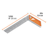 ESCUADRA PARA CARPINTERO 8' ACERO INOX