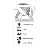 EXTENSISN ELICTRICA DOMISTICA 4 M BLANCA CON CLAVIJA RECTA