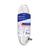 EXTENSISN DOMISTICA ATERRIZADA 2 M BLANCA CON CLAVIJA PLANA