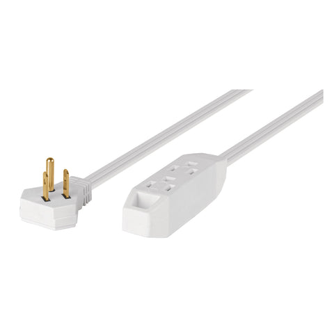 EXTENSISN DOMISTICA ATERRIZADA 2 M BLANCA CON CLAVIJA PLANA