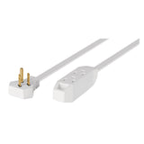 EXTENSISN DOMISTICA ATERRIZADA 3 M BLANCA CON CLAVIJA PLANA