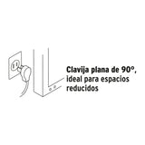 EXTENSISN DOMISTICA ATERRIZADA 5 M BLANCA CON CLAVIJA PLANA