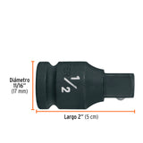 EXTENSISN CUADRO 1/2' DE IMPACTO, LARGO 2', TRUPER