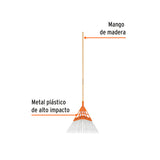 ESCOBA METAL/PLASTICO 22 DIENTES C/MANGO