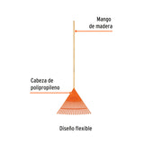 ESCOBA PLÁSTICA FLEXIBLE, DE 22 DIENTES