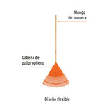 ESCOBA PLÁSTICA FLEXIBLE, DE 26 DIENTES