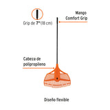 ESCOBA PLÁSTICA DE 26 DIENTES,REFORZADA