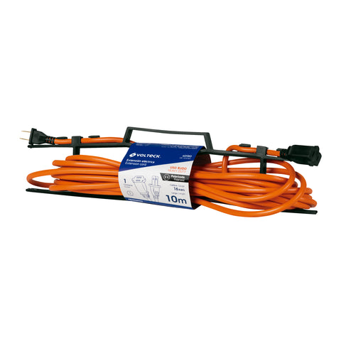 EXTENSISN ELICTRICA USO RUDO 10 M 2X16 AWG PARA 1 CLAVIJA