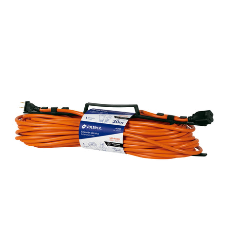 EXTENSISN ELICTRICA USO RUDO 30 M 2X16 AWG PARA 1 CLAVIJA