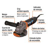 ESMERILADORA PROFESIONAL 800W 4 1/2"