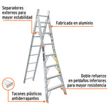 ESCALERA DE COMBINACIÓN, TIPO LL, 15 ESCALONES