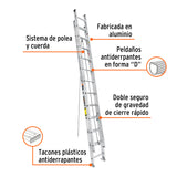 ESCALERA DE EXTENSIÓN, 24', TIPO III