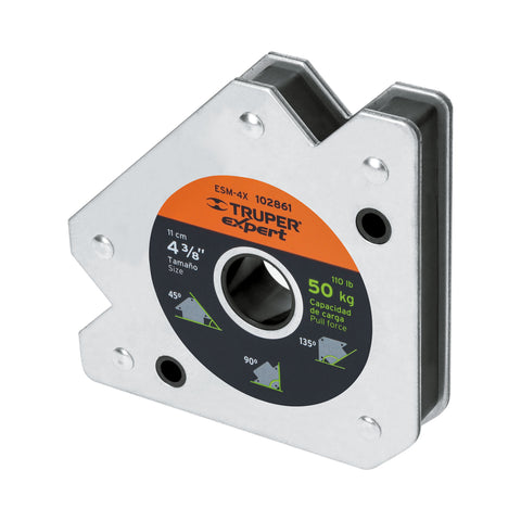 ESCUADRA MAGNETICA 4" PARA SOLDAR, CAP. 25KG, TRUPER EXPERT