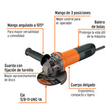 ESMERILADORA ANGULAR 4-1/2', PROFESIONAL, 800 W