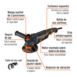 ESMERILADORA ANGULAR 4-1/2", INDUSTRIAL, 1200 W