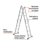 ESCALERA MULTIPOSICION DE 16 PELDAÑOS TIPO I