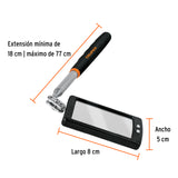 ESPEJO RECTANGULAR TELESCSPICO DE INSPECCISN C/LUZ LED,5X9CM