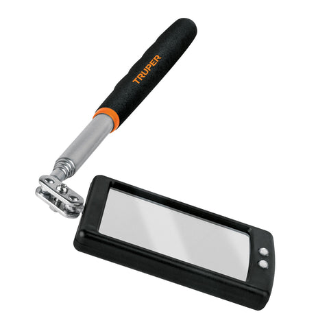 ESPEJO RECTANGULAR TELESCSPICO DE INSPECCISN C/LUZ LED,5X9CM