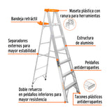 ESCALERA DE TIJERA TIPO 2, 6 ESCALONES