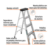 ESCALERA DE TIJERA TIPO 3, 3 ESCALONES