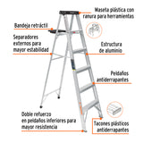 ESCALERA DE TIJERA TIPO 3, 5 ESCALONES