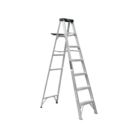 ESCALERA DE TIJERA TIPO III, 6 ESCALONES, CON BANDEJA